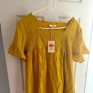 Entro Yellow Dress Sz L